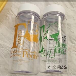 Disney Winnie the Pooh 2 Plastic Bottles New